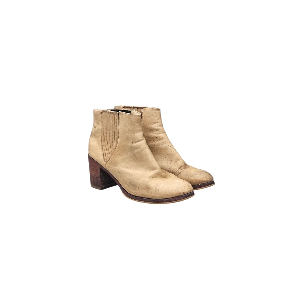 Wolverine Women's Size 7.5 US 1000 Mile Samantha Pleet Tan Leather Ankle Booties